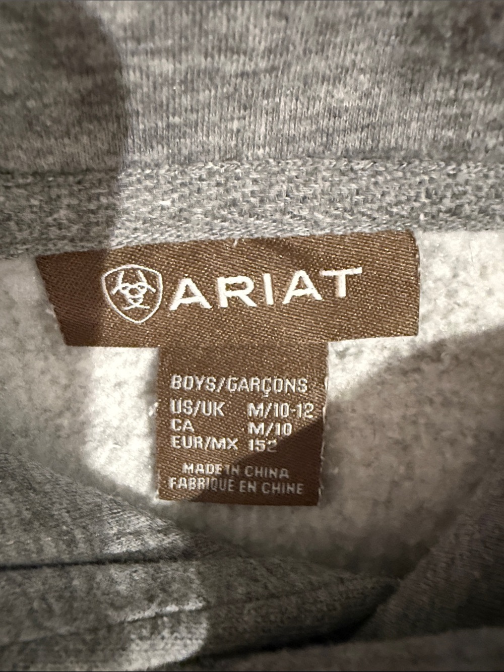 Ariat Heather Gray Hooded Sweatshirt - Picture 3 of 4